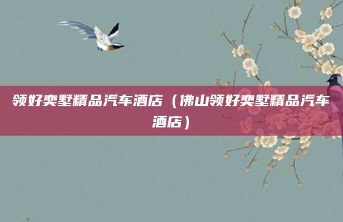 领好奕墅精品汽车酒店(佛山领好奕墅精品汽车酒店)