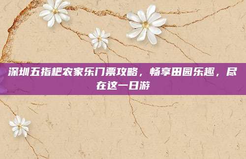 深圳五指耙农家乐门票攻略,畅享田园乐趣,尽在这一日游