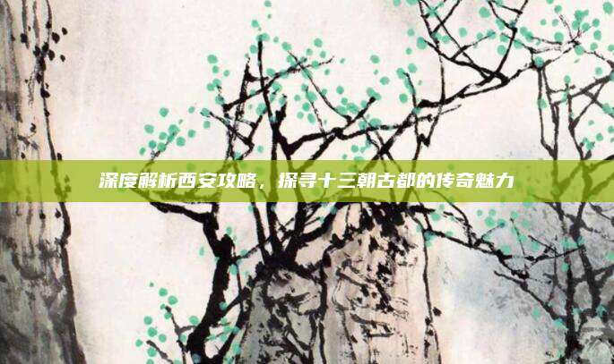 深度解析西安攻略,探寻十三朝古都的传奇魅力