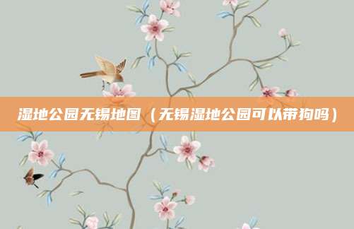 湿地公园无锡地图(无锡湿地公园可以带狗吗)