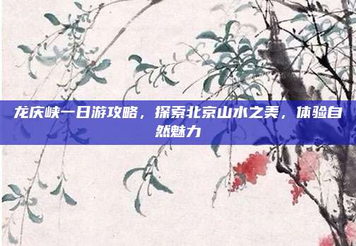 龙庆峡一日游攻略,探索北京山水之美,体验自然魅力