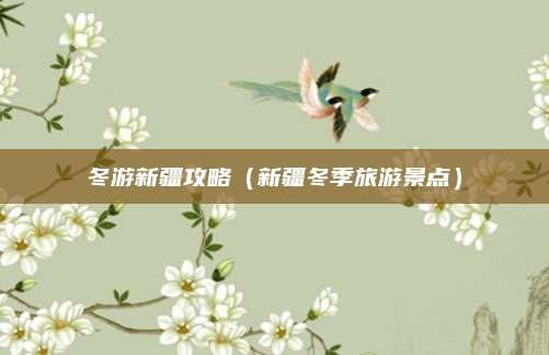 冬游新疆攻略(新疆冬季旅游景点)
