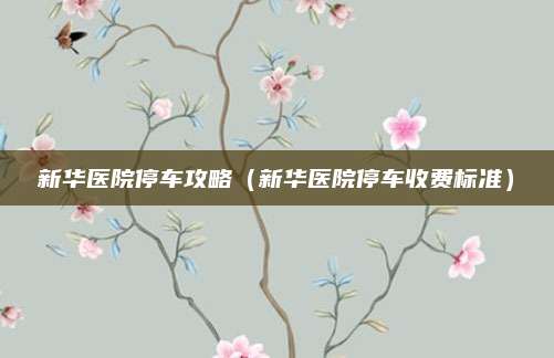 新华医院停车攻略（新华医院停车收费标准）