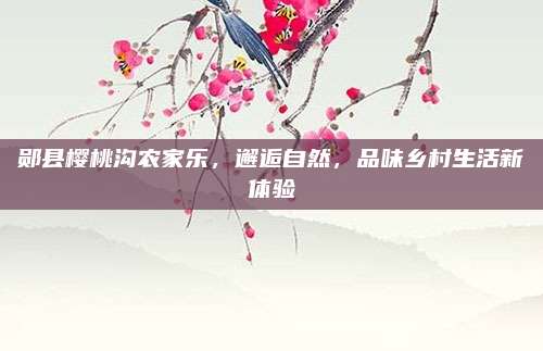 郧县樱桃沟农家乐,邂逅自然,品味乡村生活新体验