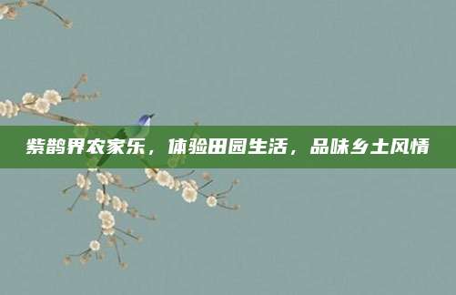 紫鹊界农家乐,体验田园生活,品味乡土风情