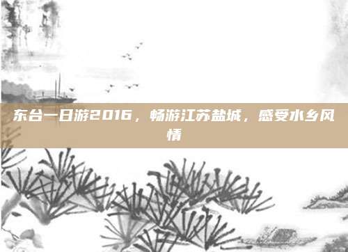东台一日游2016，畅游江苏盐城，感受水乡风情
