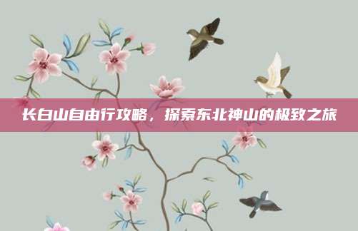 长白山自由行攻略,探索东北神山的极致之旅