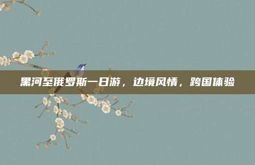 黑河至俄罗斯一日游，边境风情，跨国体验