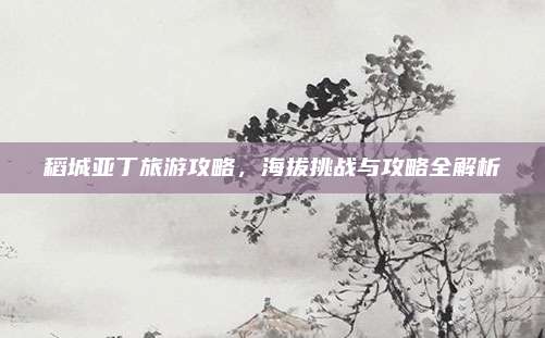 稻城亚丁旅游攻略，海拔挑战与攻略全解析