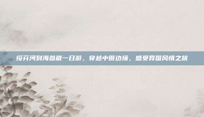 绥芬河到海参崴一日游,穿越中俄边境,感受异国风情之旅
