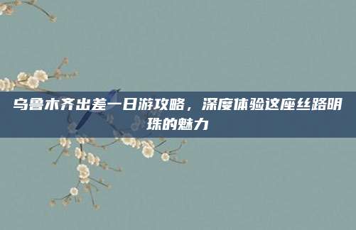 乌鲁木齐出差一日游攻略，深度体验这座丝路明珠的魅力