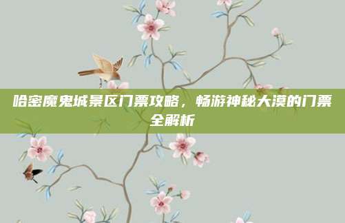 哈密魔鬼城景区门票攻略,畅游神秘大漠的门票全解析