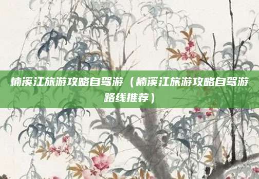 楠溪江旅游攻略自驾游(楠溪江旅游攻略自驾游路线推荐)