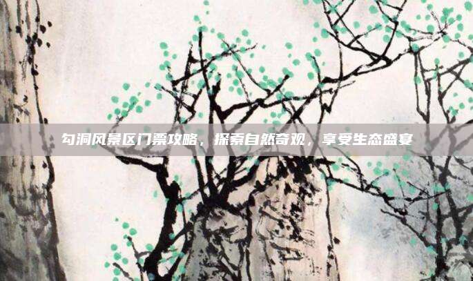 勾洞风景区门票攻略,探索自然奇观,享受生态盛宴