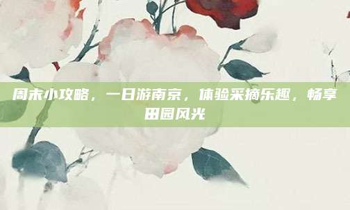 周末小攻略,一日游南京,体验采摘乐趣,畅享田园风光