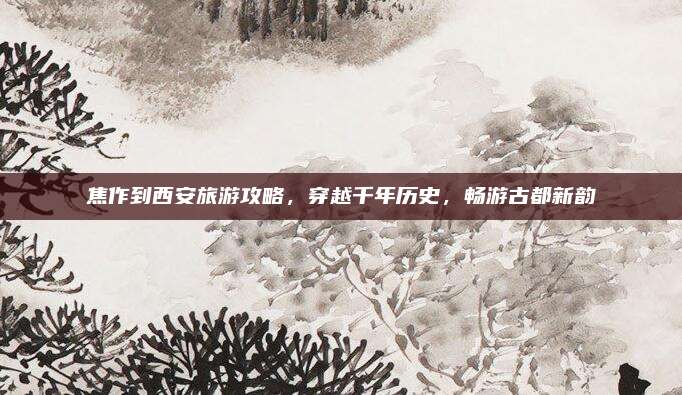 焦作到西安旅游攻略，穿越千年历史，畅游古都新韵