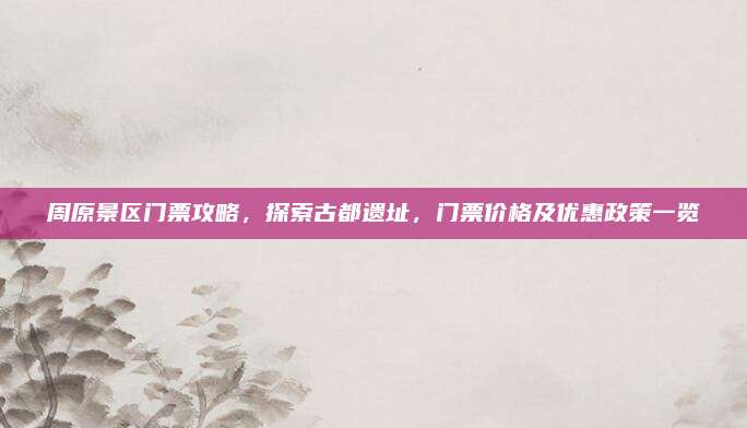 周原景区门票攻略,探索古都遗址,门票价格及优惠政策一览