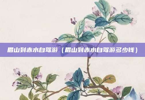 眉山到赤水自驾游（眉山到赤水自驾游多少钱）