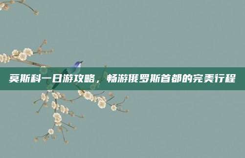 莫斯科一日游攻略,畅游俄罗斯首都的完美行程