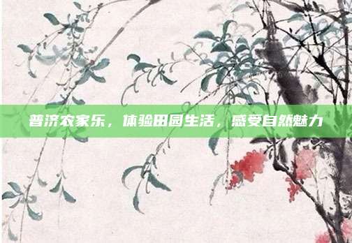普济农家乐，体验田园生活，感受自然魅力