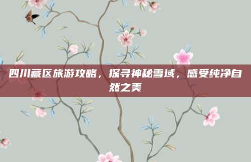 四川藏区旅游攻略，探寻神秘雪域，感受纯净自然之美