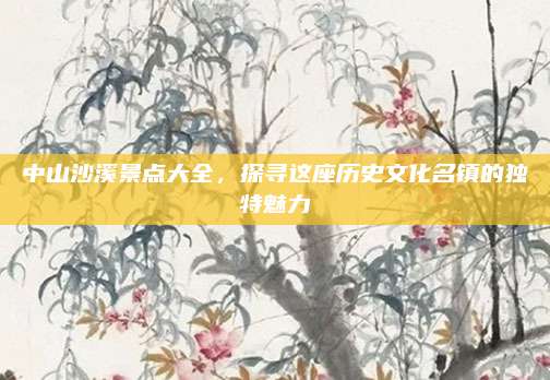 中山沙溪景点大全，探寻这座历史文化名镇的独特魅力