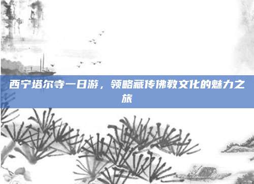 西宁塔尔寺一日游，领略藏传佛教文化的魅力之旅
