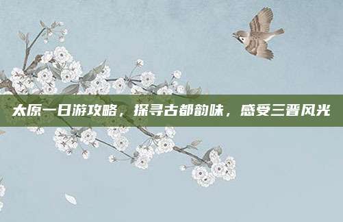 太原一日游攻略,探寻古都韵味,感受三晋风光
