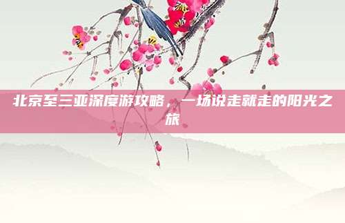 北京至三亚深度游攻略，一场说走就走的阳光之旅