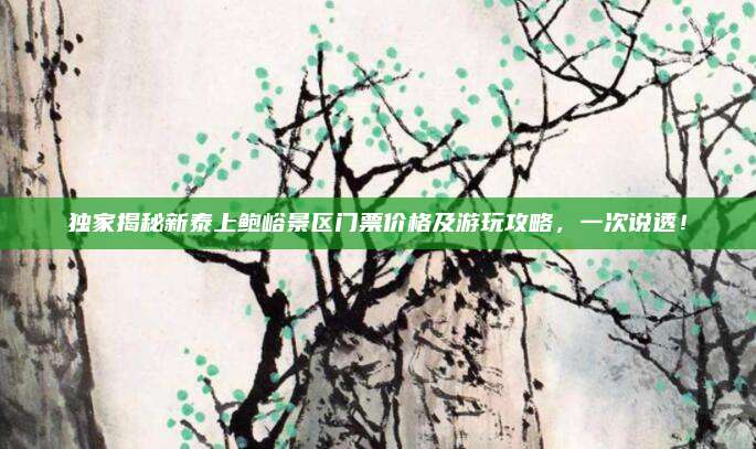 独家揭秘新泰上鲍峪景区门票价格及游玩攻略,一次说透!