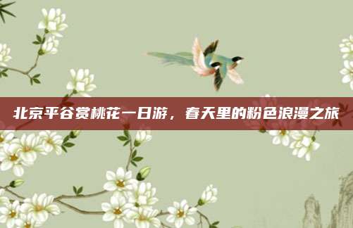北京平谷赏桃花一日游,春天里的粉色浪漫之旅