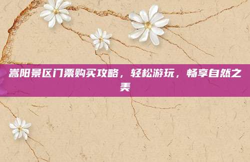 嵩阳景区门票购买攻略，轻松游玩，畅享自然之美