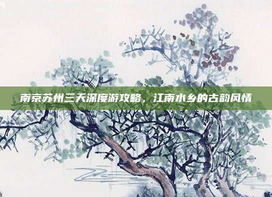 南京苏州三天深度游攻略,江南水乡的古韵风情