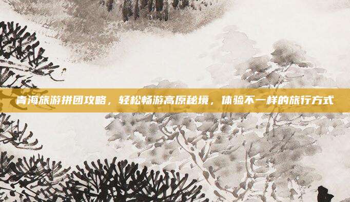 青海旅游拼团攻略，轻松畅游高原秘境，体验不一样的旅行方式