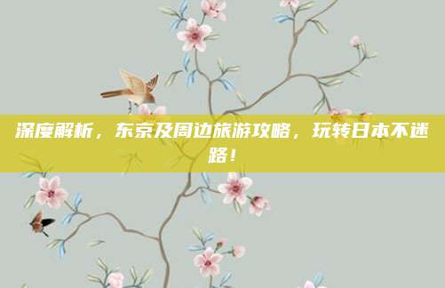 深度解析，东京及周边旅游攻略，玩转日本不迷路！