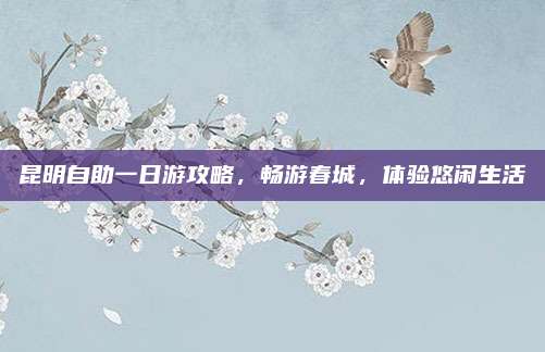 昆明自助一日游攻略，畅游春城，体验悠闲生活