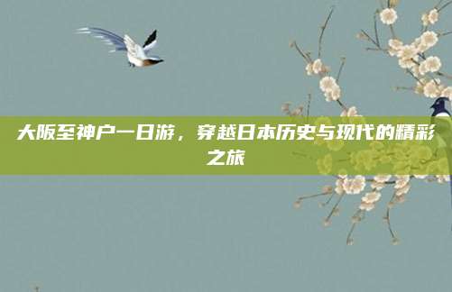 大阪至神户一日游,穿越日本历史与现代的精彩之旅