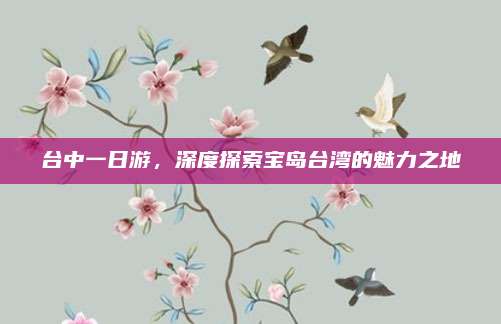 台中一日游,深度探索宝岛台湾的魅力之地