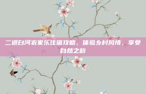 二道白河农家乐住宿攻略,体验乡村风情,享受自然之韵