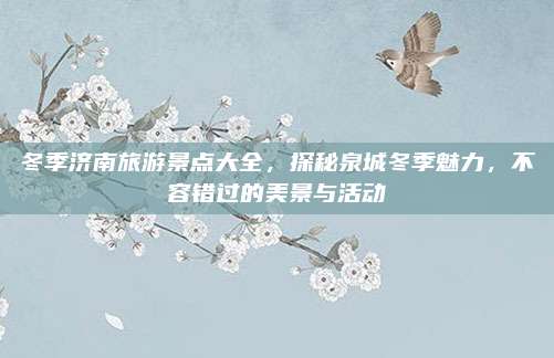 冬季济南旅游景点大全，探秘泉城冬季魅力，不容错过的美景与活动