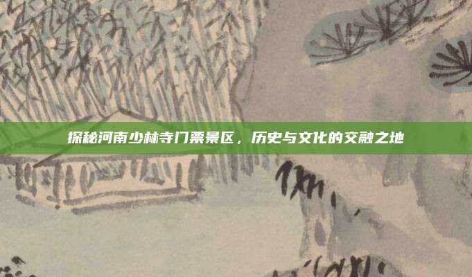 探秘河南少林寺门票景区，历史与文化的交融之地