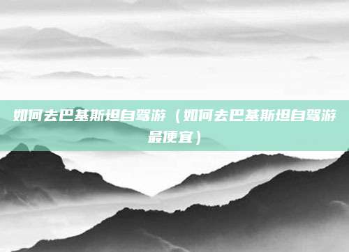 如何去巴基斯坦自驾游（如何去巴基斯坦自驾游最便宜）