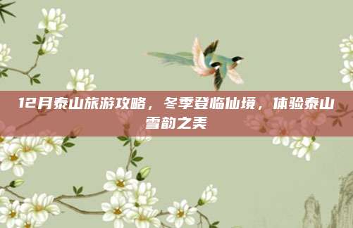 12月泰山旅游攻略,冬季登临仙境,体验泰山雪韵之美
