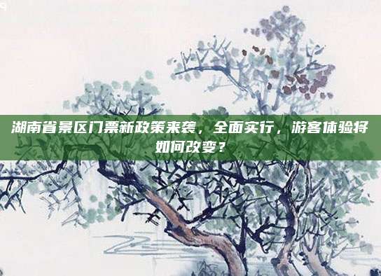 湖南省景区门票新政策来袭，全面实行，游客体验将如何改变？