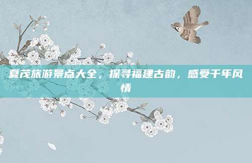 夏茂旅游景点大全，探寻福建古韵，感受千年风情