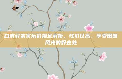 白市驿农家乐价格全解析，性价比高，享受田园风光的好去处