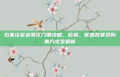 石家庄驼梁景区门票攻略，价格、优惠政策及购票方式全解析