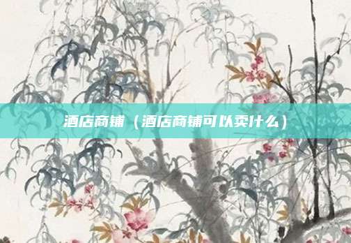 酒店商铺(酒店商铺可以卖什么)