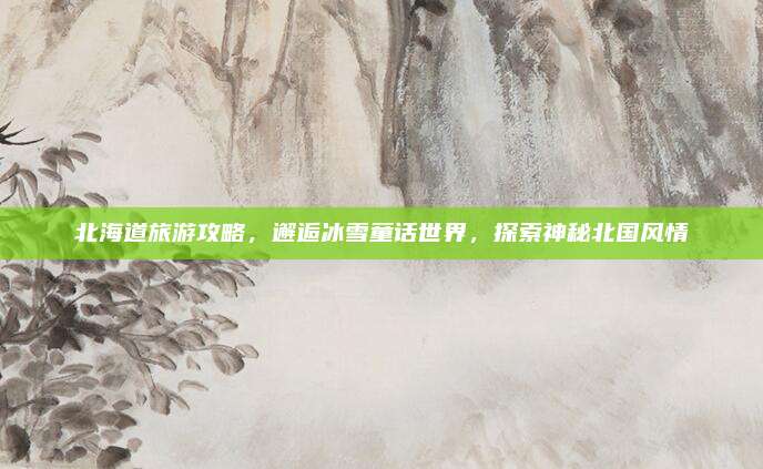 北海道旅游攻略,邂逅冰雪童话世界,探索神秘北国风情