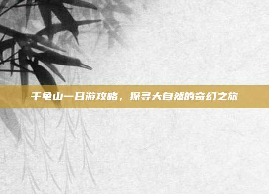千龟山一日游攻略,探寻大自然的奇幻之旅